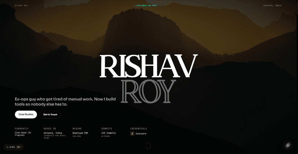 Personal Portfolio V2 preview