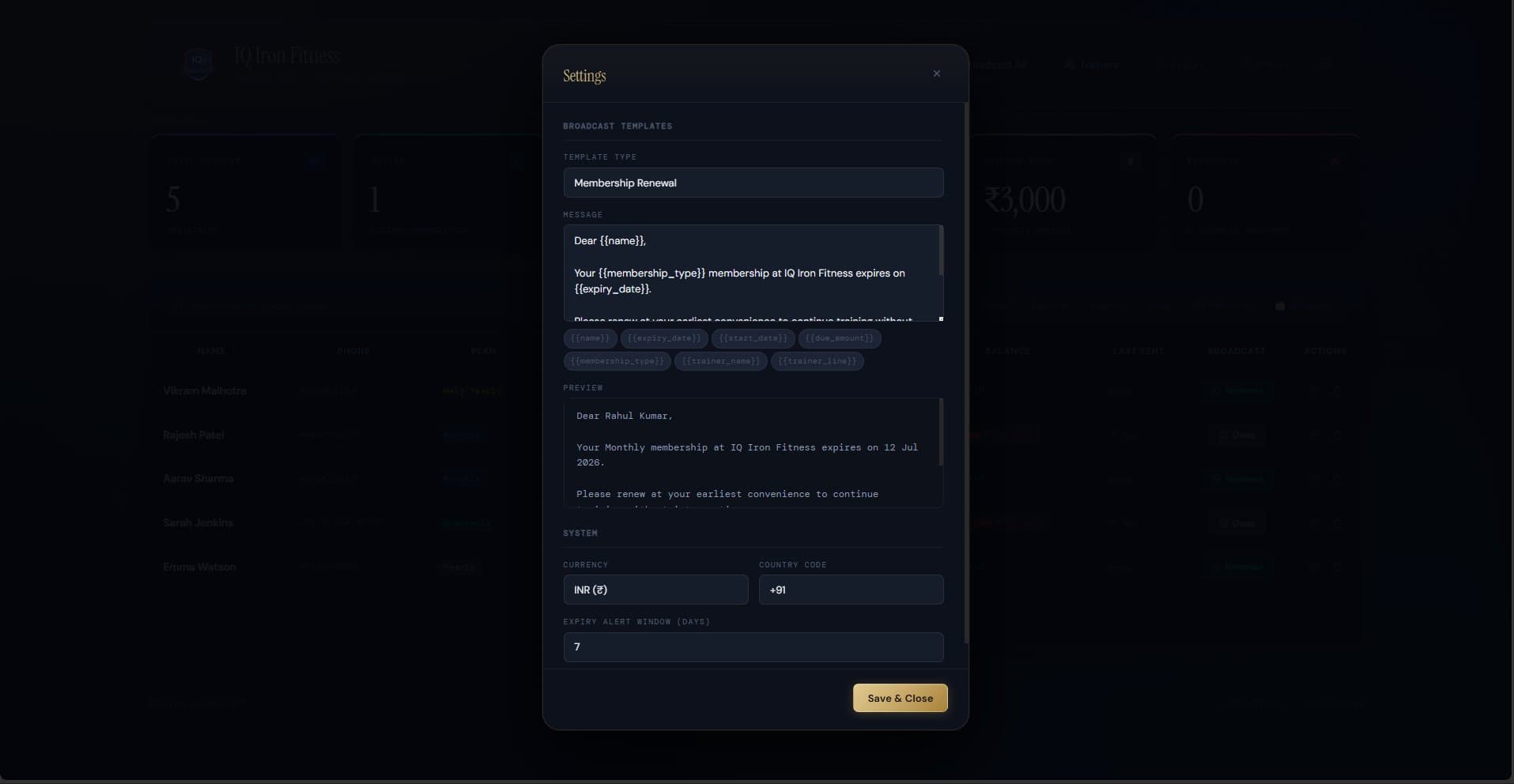 Gym CRM (IQ Iron Fitness) screenshot 3